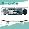 thumbnail image 2 of 31'' Complete Skateboard 7 Layer Canadian Maple Double Kick Deck Skateboards Graphic silhouette howling wolf standing full moon snow Skate Board for Beginner Adult Gifts, 2 of 5