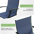 thumbnail image 2 of POTEBAN 3-piece Outdoor Swivel Bar Stool Set，2 Patio Metal High Back And Armrest Bar chairs With Bar Table for Backyard,Lawn Garden,Balcony,Pool, 2 of 8