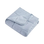 Dream Theory Blue 12 lbs Cooling Machine Washable Weighted Blanket 48"x72", Adult