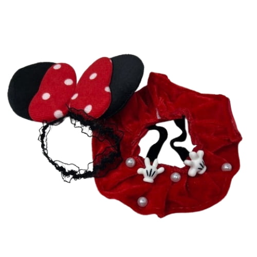 Minnie-Inspired Skirt and Ears Set fits 17.5cm Collectable Dolls