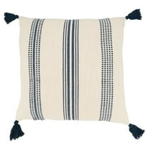 Saro Lifestyle Playful Tassels Stripe Down Filled Throw Pillow