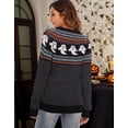 thumbnail image 5 of Halloween Sweaters for Women 2024 Ghost Print Pullover Sweater Casual Loose Knitted Crewneck Sweaters Shermie, 5 of 6