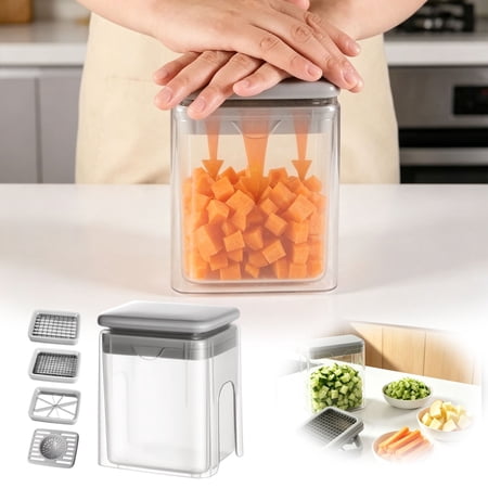 Functional Slicer For Vegetables Vegetable Chopper Food Chopper Vegetable Slicer and Spiralizer Cutter 4-Blade Veggie Dicer Fruit Slicer