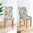 thumbnail image 3 of Yayeee 2 Pack Dining Chair Covers Stretch Parson Chairs Slipcovers Seat Protector, Green Floral Pattern, 3 of 6