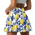 thumbnail image 4 of Yuyamidu Lemon Athletic Skort Casual High Waisted Tennis Skirts for Women Breathable Golf Pickleball Skirt with Shorts Pockets Size S, 4 of 7