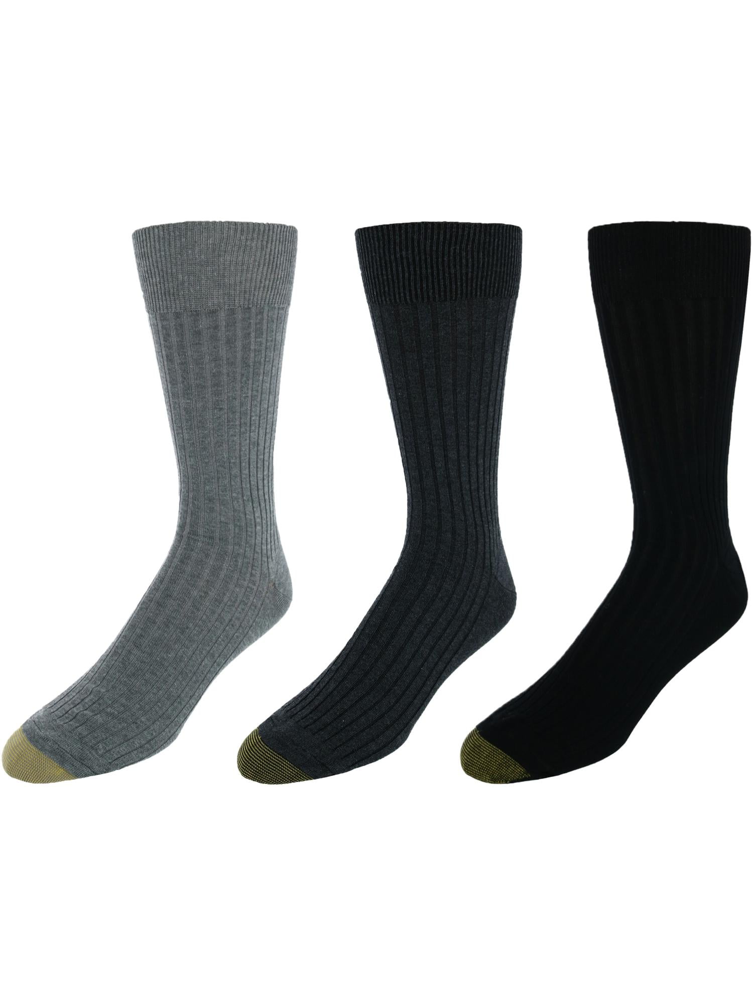 Men's Gold Toe 794S Canterbury Crew Dress Socks 3 Pack (Assort 1 O/S