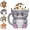 Grey, variant on Highland Cow Ice Cream Pint Holder with Handle, Leak-Proof Ice Cream Container with 2 Spoons, Cute Animal Design for Ben & Jerry’s, No Cold Hands, Reusable Gift Idea (Black&White)