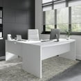 thumbnail image 7 of Echo 72W Bow Front L Shaped Desk and Chair Set in Pure White - Engineered Wood, 7 of 7