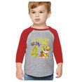 thumbnail image 1 of Paw Patrol Digging 4th B-day Official 3/4 Sleeve Baseball Jersey Toddler Shirt 5T Red, 1 of 3