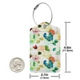 thumbnail image 2 of Rocae Floral Vintage for Leather Luggage Baggage Tags ID Label Privacy Cover ID Label with Stainless Steel Loop and Address Card, 2 of 5