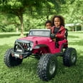 thumbnail image 2 of VOLTZ TOYS Lifted Monster Jeep 24V 2 Seater Classic Ride on Car with Remote Control, Leather Seat and EVA Tires, 2 of 7