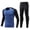 Blue, variant on Boys Compression Thermal Base Layer Set, Athletic Youth Fleece Lined Long Sleeve Sports Tops Leggings for Kids (Style A)