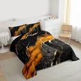 thumbnail image 3 of Homewish Chic Abstarct Ombre Bedding Comforter Set, Black Orange Fashion Marble Twin Comforter Sets, Teens Kids Adult Men Women Reversible Bedding Set, Luxury Bedroom Decor, 2pcs, 3 of 8
