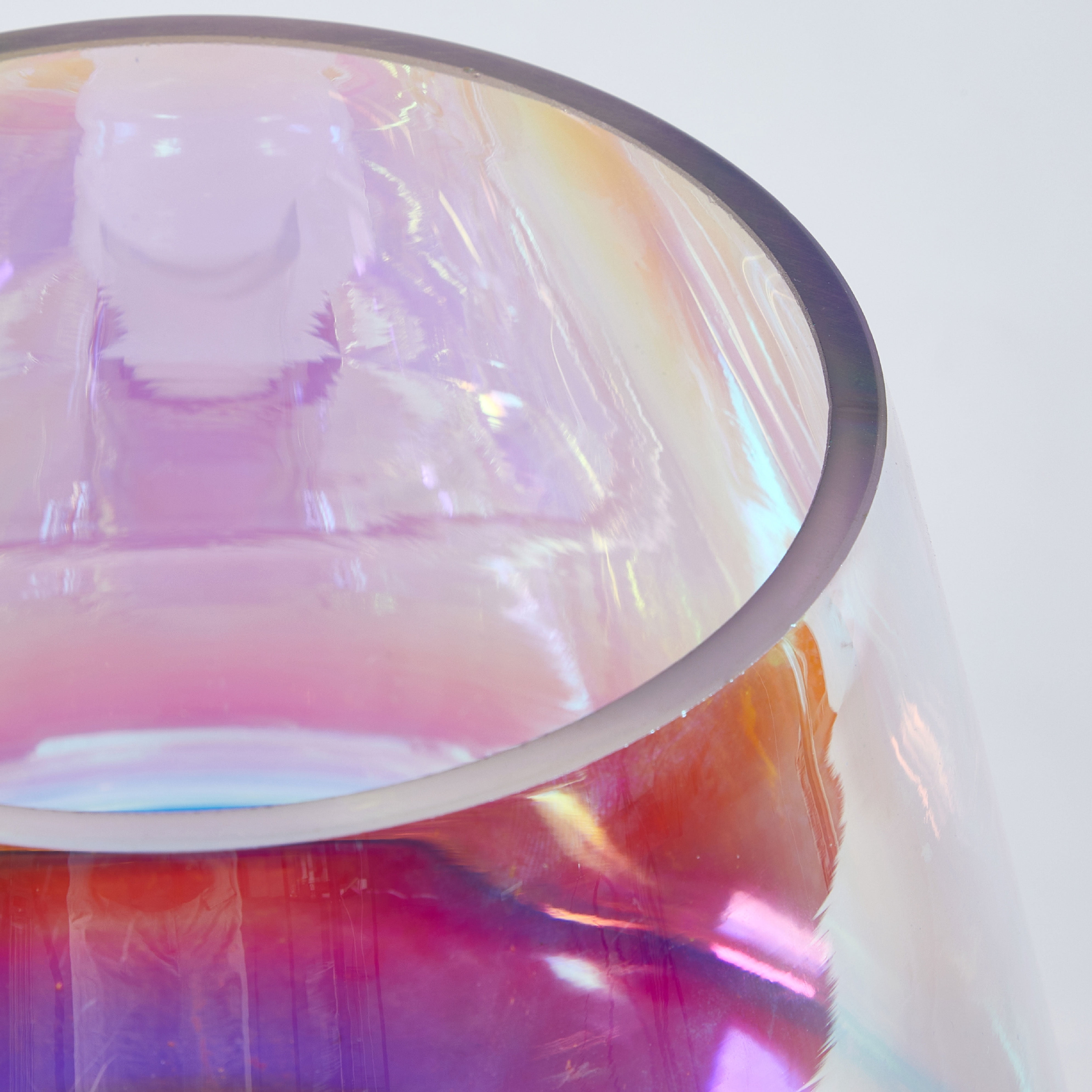 Urban Shop Iridescent Glass Mushroom Lamp, 10" H x 7.5" W, Plug in