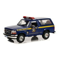 New York State Police 1996 Ford Bronco XLT - Greenlight 19121 - 1/18 Scale Diecast Car