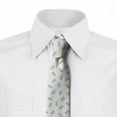 thumbnail image 2 of Floral Necktie, Green Leaves Vintage, Dress Tie, 3.7", Green Violet Blue White, by Ambesonne, 2 of 3