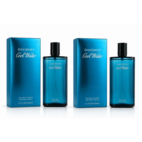 Davidoff Cool Water Eau De Toilette (EDT) Spray for Men, 6.7 fl oz / 200 mL Each, Pack of 2
