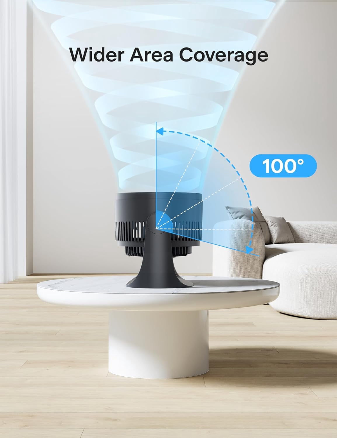 3 Speed Table Fan with -inch Blade, 100° Adjustable Tilt - Quiet  Circulator for Bedroom, Dorm, Office