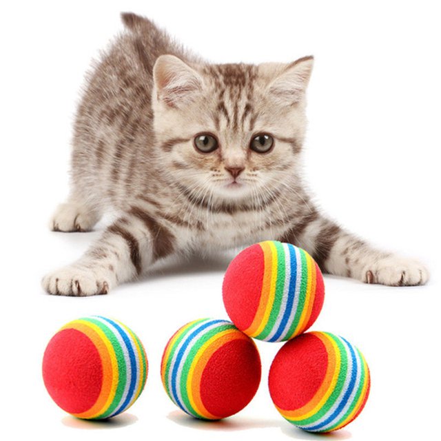5 Pieces Football Cat Toy Interactive Cat Soccer Toy Pet Sports Ball for Cat Kitten