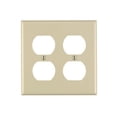 thumbnail image 2 of Leviton 86016 001-000 2-Duplex Receptacle Standard Size Wall Plate, 2 Gang, 4.5 in L X 4.56 in W 0.22 in T, Pack of 1, Ivory, 2 of 2