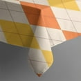 thumbnail image 4 of Orange Yellow Checkerboard Checkered Pattern Rectangle Tablecloth 60"x102",Waterproof Polyester Rectangle Table Cloth, Wipeable Spillproof Polyester Tablecloth for Dining, Camping, Indoor and Outdoor, 4 of 6
