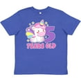 thumbnail image 3 of Inktastic 5 years old with Cute Unicorn Birthday Youth T-Shirt, 3 of 5