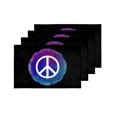thumbnail image 4 of MKHERT Mandala Floral Peace Sign Placemats Table Mats for Dining Room Kitchen Table Decoration 12x18 inch,Set of 4, 4 of 4
