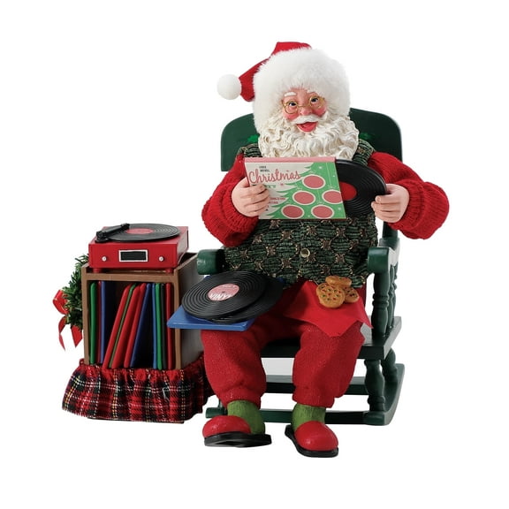 Department 56 Possible Dreams Santa Christmas Grooves Multicolor Figurine 9.5in H