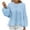 Blue---blue long sleeve shirt women, variant on Aboser Babydoll Shirts for Women Trendy Plaid Tunic Tops Baggy Lantern Sleeve Shirt Oversized Crewneck T-Shirts Flowy Loose Fitted Blouses Red L