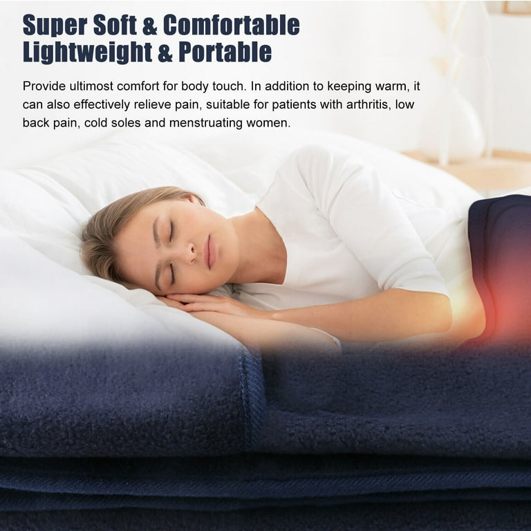 Portable Heated Blanket Electric Blanket Heated Throw Cordless