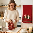 thumbnail image 2 of Yhmxh Christmas Kitchen Towels Set of 2, Christmas Tree Decorative Dish Towels, Absorbent Soft Holiday Hand Towels, Xmas Tea Towels for Kitchen Counter, Cooking, Christmas Decoration 15.75"x23.62", 2 of 6