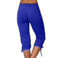 thumbnail image 7 of felwors Womens Capris for Summer 2026 Casual Yoga Gym Capri Leggings with Drawstring Shorts High Waisted Cropped Beach Pants (Dark Blue, XL), 7 of 7