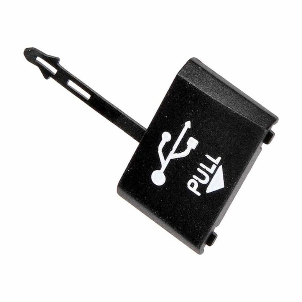 KarParts360 For Jeep Wrangler 2012 2013 2014 USB Port Cover | Polymer Plastic Material | Press Fit With Tether Attachment Method | Replacement For 68164511AA