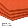 thumbnail image 4 of Uxcell Felt Coasters, Hexagonal Absorbent Pad Coaster for Drink Cup Pot Bowl Vase, Orange 9 Pack, 4 of 5