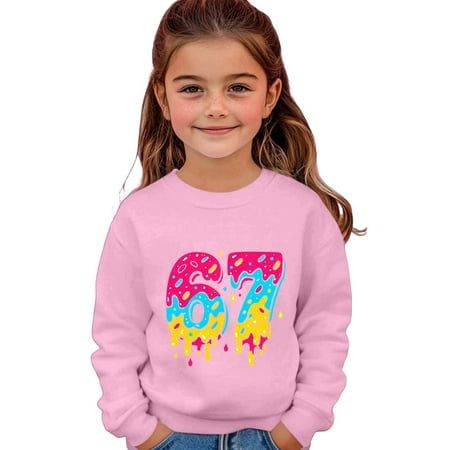 Youth Long Sleeve Crewneck Sweatshirt Casual Pullover Top with Playful Graphic for Everyday Activities Soft Polyester Apparel for School and Play Outfit for Junior and Teens Pink 4Y Youth Long Sleeve Crewneck Sweatshirt Casual Pullover Top with Playful Graphic for Everyday Activities Soft Polyester Apparel for School and Play Outfit for Junior and Teens Pink 4Y