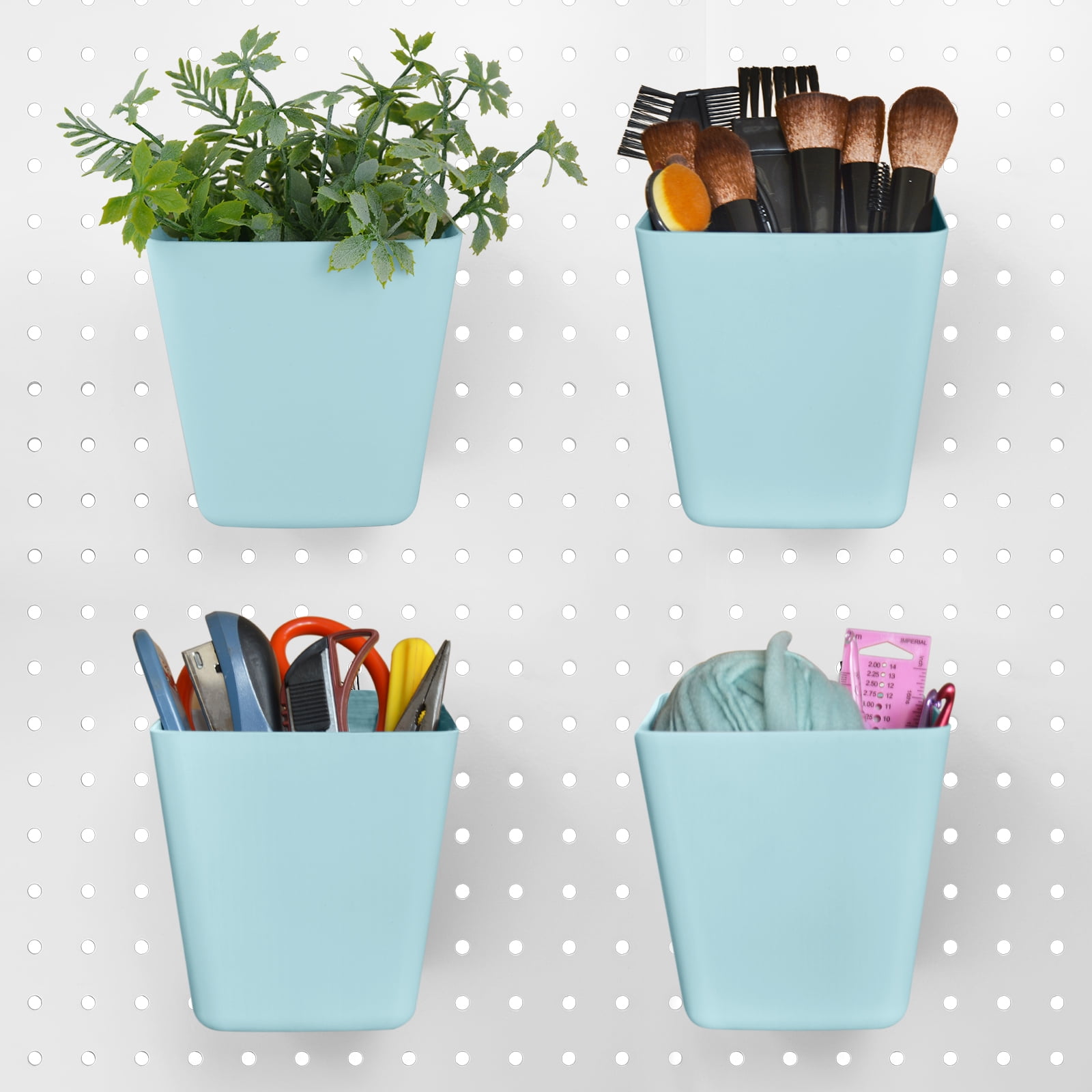 G.Core 4Pack Large Pegboard Cups with Hooks, Peg Board Accessories for