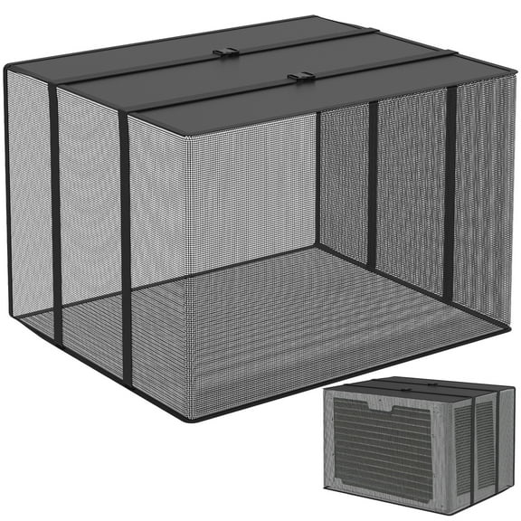 Window Air Conditioner Cover Waterproof AC Cover Easy to Clean Air Conditioning Cover with Two Adjustable Buckle Straps Dustproof Sunscreen Air Conditioning Protective Cover for All Season