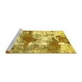thumbnail image 2 of Ahgly Company Machine Washable Indoor Rectangle Abstract Yellow Modern Area Rugs, 5' x 8', 2 of 4