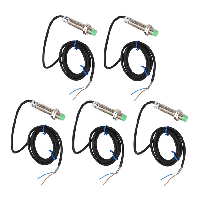 Sensor De Proximidad Inductivo 5 Piezas Interruptor De Proximidad M12x1 2 Hilos Normalmente Cerrado 4 Mm Detección IP65 Detector De Interruptor De Proximidad Para Sistema De Control Automático 10-36V
