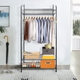 thumbnail image 5 of Heavy Duty Clothing Garment Rack Rolling Clothes Organizer Rails Hanging Shelves, 5 of 12