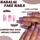 thumbnail image 5 of BABALAL Uñas Postizas Medianas Cuadradas con Estrella Morada y Rhinestones 24 Piezas, 5 of 7