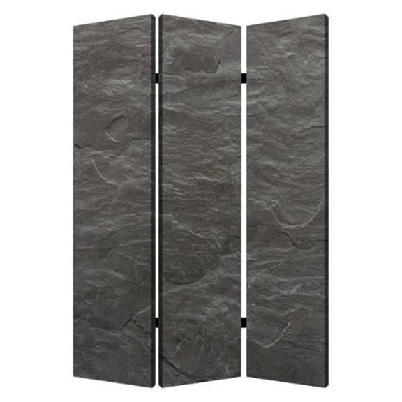 Black Slate Room Divider, 3 Panel