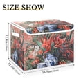 thumbnail image 5 of Yayeee Collapsible Cube Storage Bin with Lid Fabric Closet Decorative Basket with Handles, Red Vibrant Flowers, 5 of 7