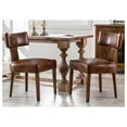 Superwum Upholstered Dining Chairs with Wood Legs, PU Century Modern