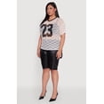 thumbnail image 4 of Womens Plus Size 23 Graphic Lace V-Neck T-Shirt, 4 of 5