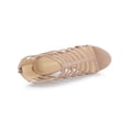 thumbnail image 4 of BLISSFUL STEP Women's Open Toe Platform Stiletto Heel Cage Heeled Sandals Nude 6, 4 of 7