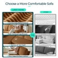 thumbnail image 5 of Linsy Home Storage Sectional Sleeper Sofa with Pull Out Bed, 9 Seat Modular Sectional Sofa with with USB & Cup Holder, Plush Corduroy Sectional Couches for Living Room, Brown, 5 of 10
