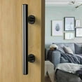 thumbnail image 4 of Manija de puerta corrediza retro, juegos de manijas empotradas y de aluminio negro para puerta corrediza de madera, 30 cm, Semaket Zhuoxuan, 4 of 6