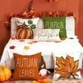 thumbnail image 5 of Fall Pillow Covers 18x18 inch Set of 4 Pumpkin Maple Leaf Hello Pumpkin Happy autumn Decorative Throw Pillow Case Autumn Thanksgiving Farmhouse Orange Decoration for Home couch, 5 of 6