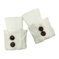 thumbnail image 3 of lionlar 1Pairs Womens Boot Cuffs Knitted Slouch Button Design Slim Winter Warm Boot white, 3 of 9